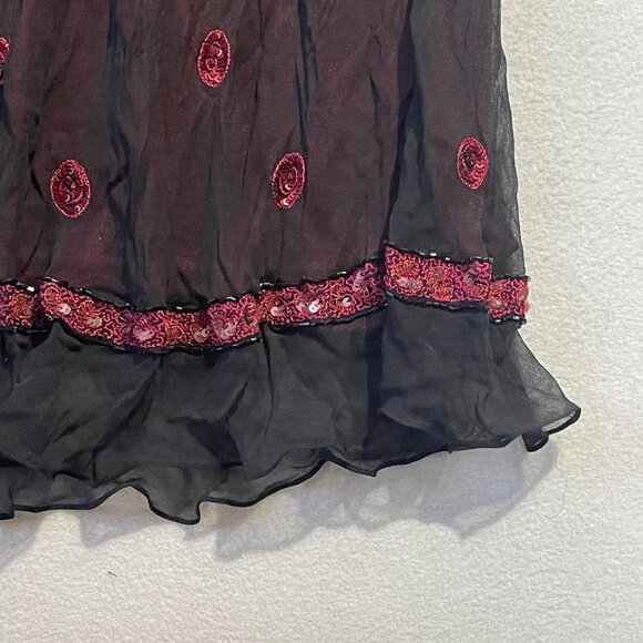 vintage silk fairy beaded tank top dress tag size 18 - Picture 5 of 8